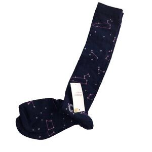 NEW NWT Socks. Xhilaration. Size 4-10 Dark Blue Astronomy Constellations Stars